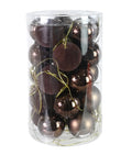 Baubles 40mm 25pk Mocha