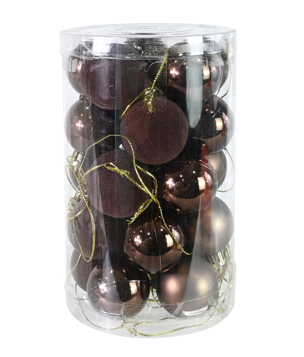Baubles 40mm 25pk Mocha