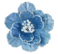 Icy Edge Peony Clip – Sky Blue