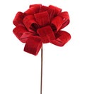 Velvet Loop Flower Stem 40cm – Red