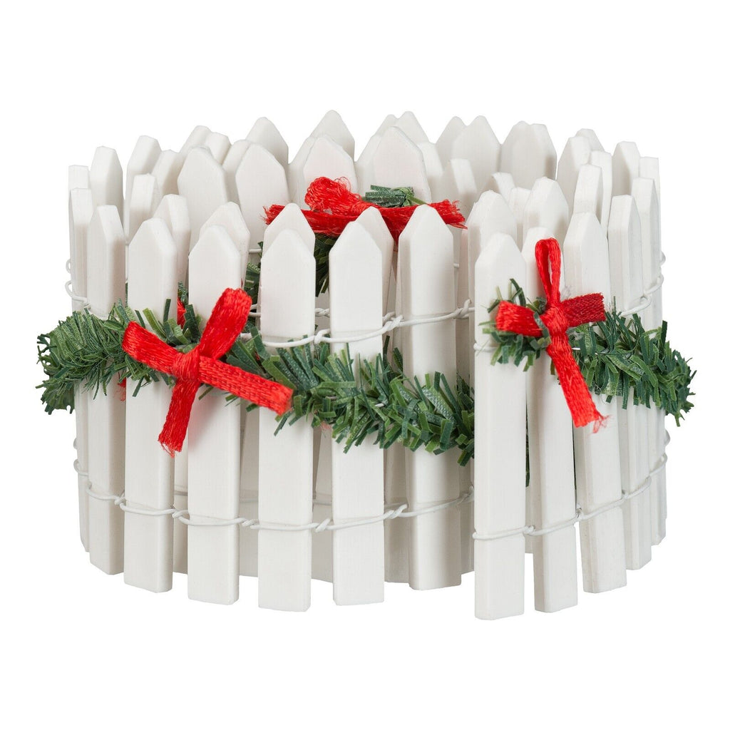 Christmas Village Picket Fence with LED Lights