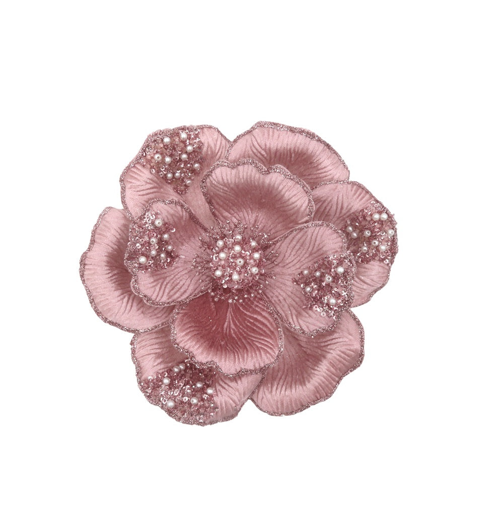 Musk Magnolia with Beaded Petals 22cm