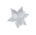 White Sequin Poinsettia 28cm