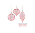 Glass Swirl Musk Set of 3 Baubles 8cmD
