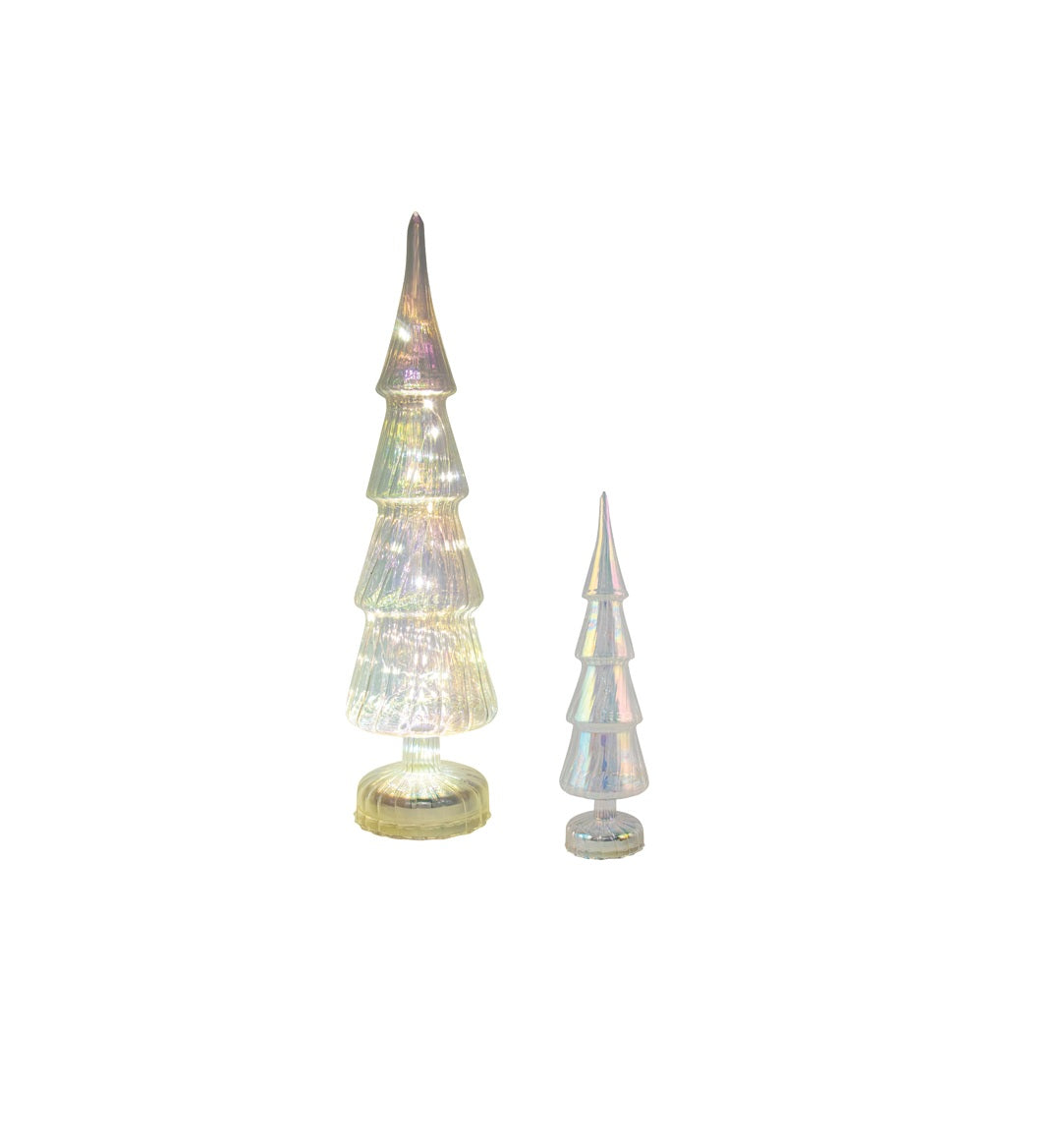 Glass Irridescent LED Tree Large 40cmH