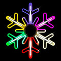 Neon Digital Rainbow Snowflake – 75cm