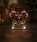LED Infinity Candy Cane Light with Base - 60cm
