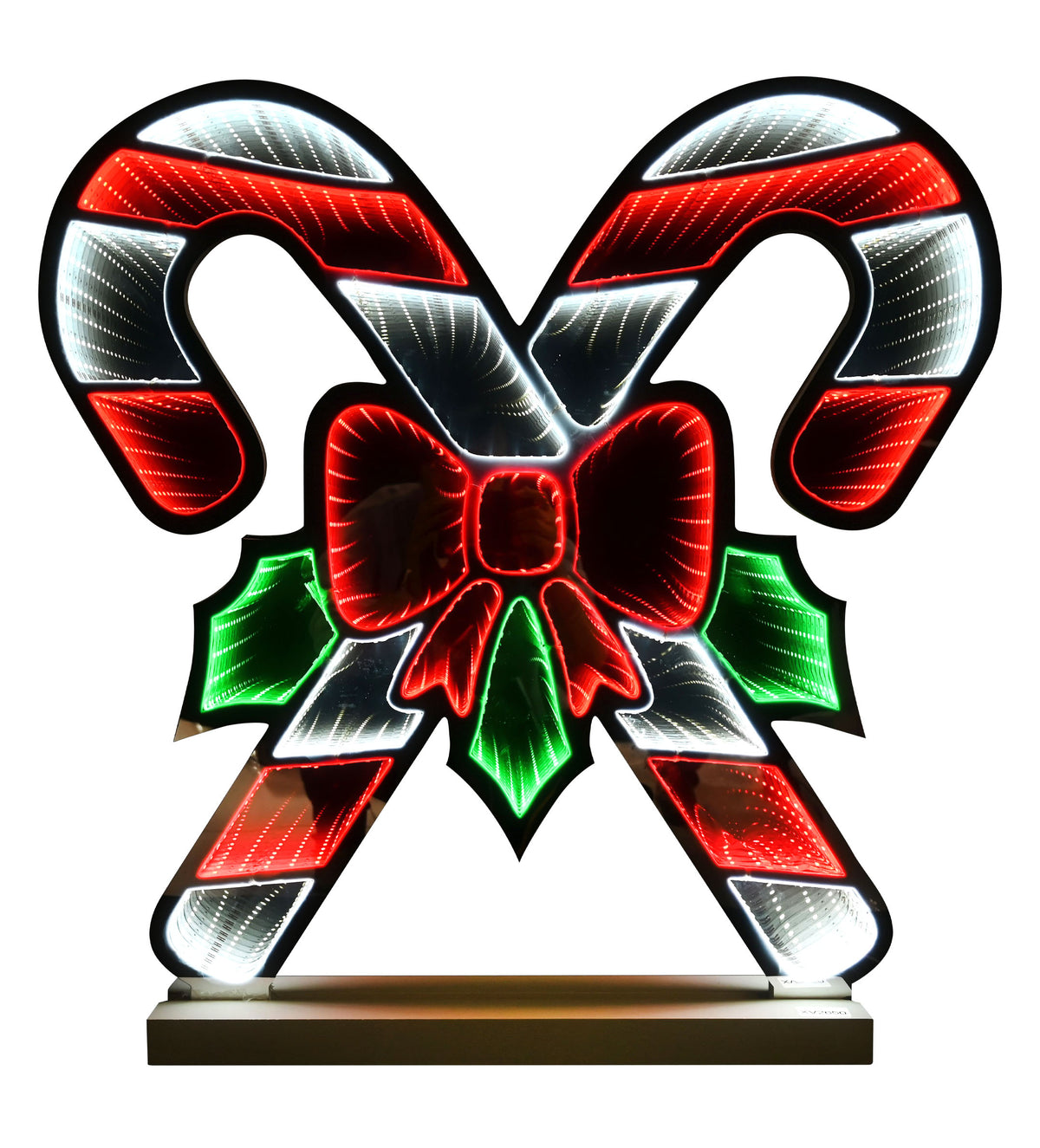 LED Infinity Candy Cane Light with Base - 60cm