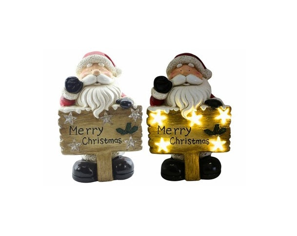 Santa Holding Merry Christmas Sign LED - Coming Soon