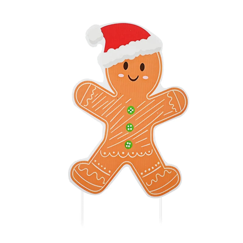 Gingerbread Yard Corflute 10Pk 40cm