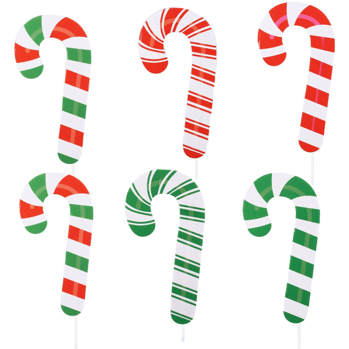Candy Cane Corflute 6Pk 38cm