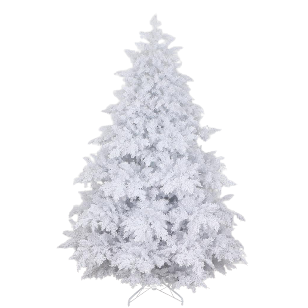Winter White Snowy Spruce 2.4m Tree with LED Lighting