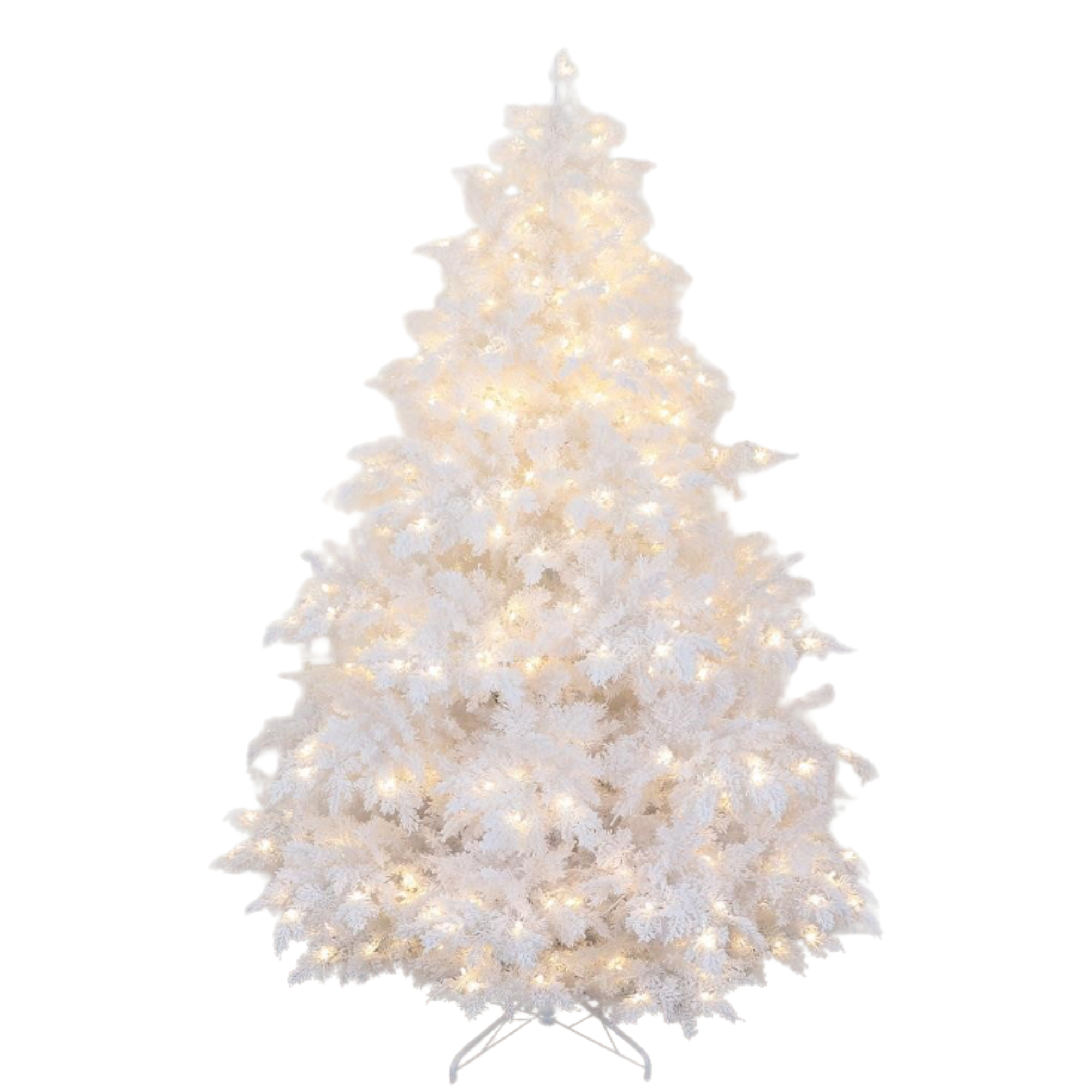 Winter White Snowy Spruce 2.4m Tree with LED Lighting