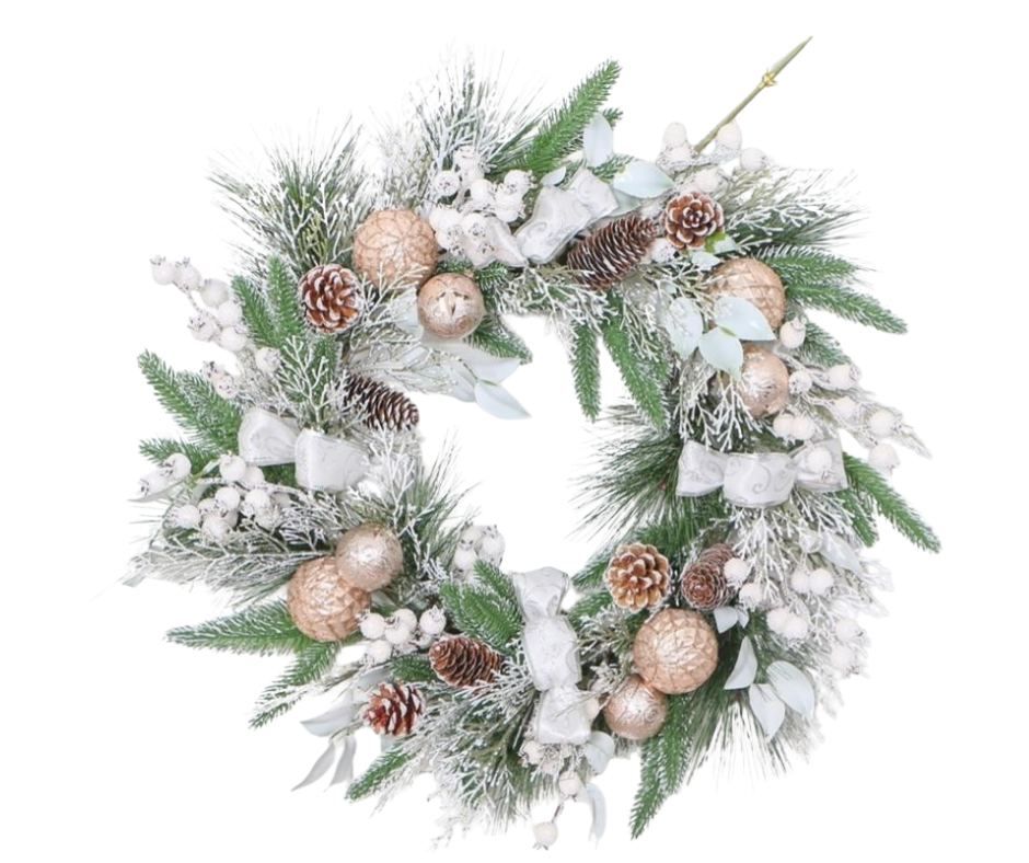 Frosted Pine Wreath 50cm