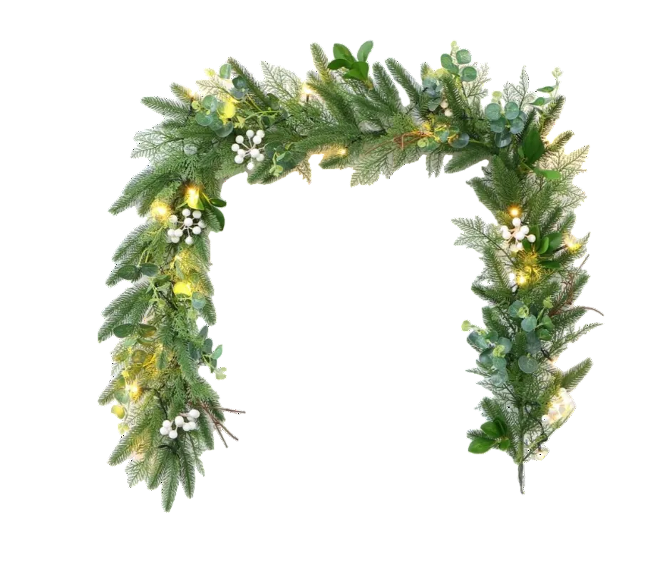 150cm Pre-Lit Garland with Warm White Lights