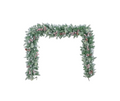 270cm Flocked Garland with Cones & Berries